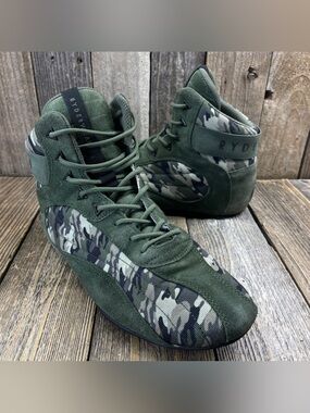 RyderWear D-Mak II Green Camo Mens Size 9 Gym Training Weight Lifting Shoes